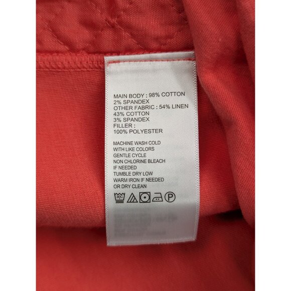 Tommy Bahama Aruba Linen Hybrid Sweater Jacket Womens M Preppy Golf Salmon Pink - Picture 13 of 13